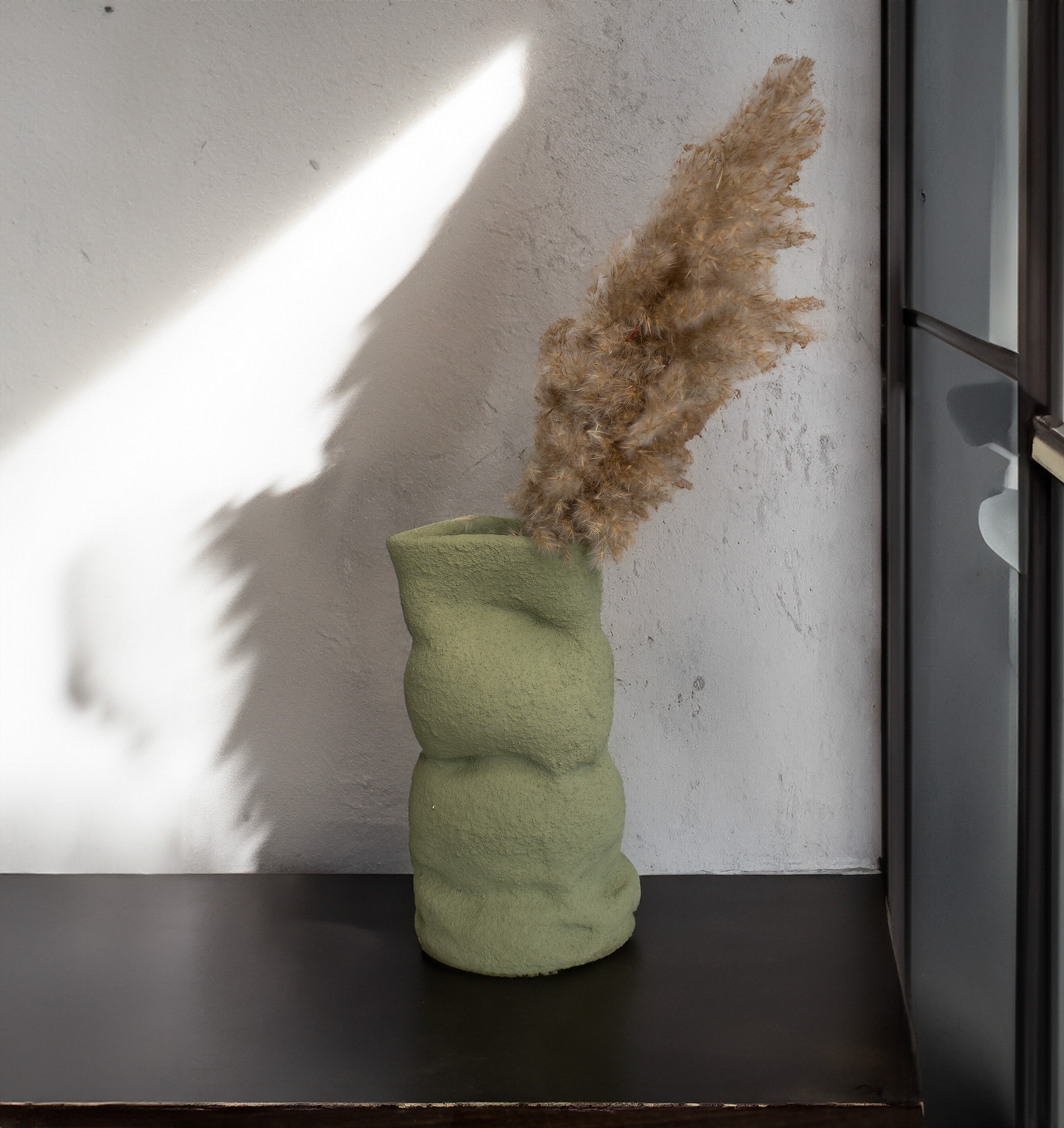 Green Wave Vase