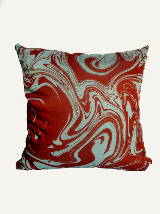 Crimson Wave Cushion